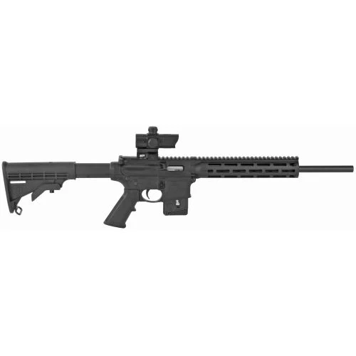 Smith & Wesson M&P15-22 Sport OR Fixed Stock Compliant .22 LR Blue/Black Rifle w/ M&P Red and Green Dot Optic