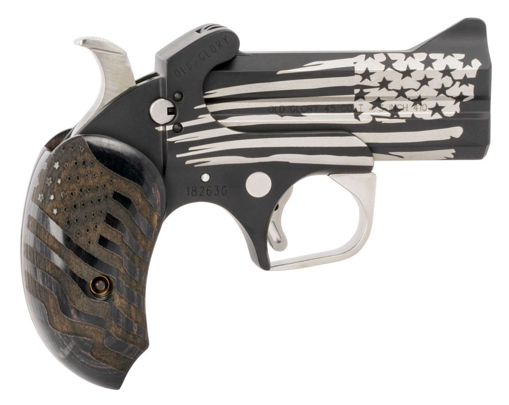 Bond Arms Old Glory American Flag Engraving .45 Colt/.410 Black Cerakote Derringer