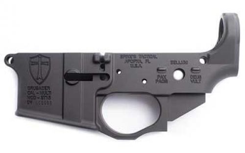 Spike's Tactical Crusader Stripped Lower Receiver 5.56 NATO Black Hardcoat Anodized AR-15 Lower Receiver