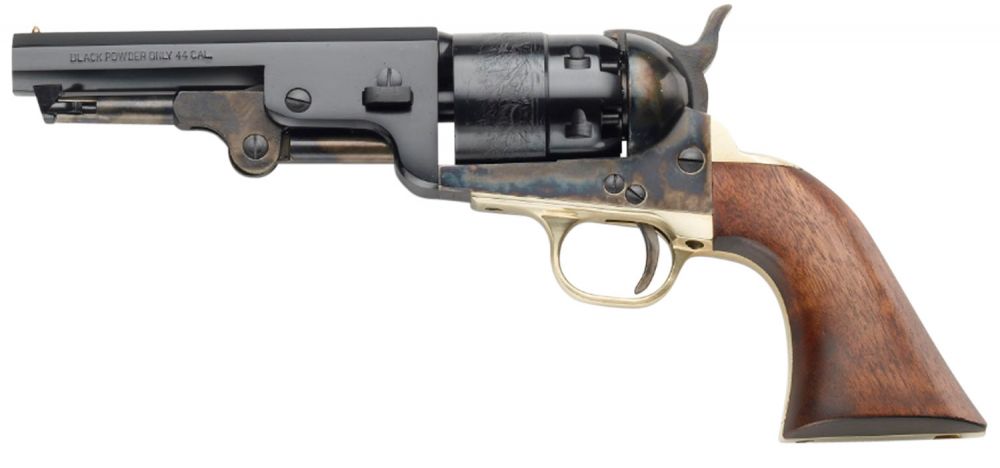 Pietta 1851 Navy Yank Sheriff .44 Blued Barrel Color Case Hardened Steel Frame Black Powder Revolver