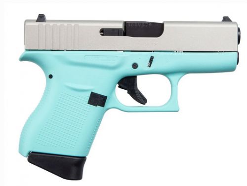 Glock 43 Apollo Custom 9mm Robins Egg Blue/Silver Pistol