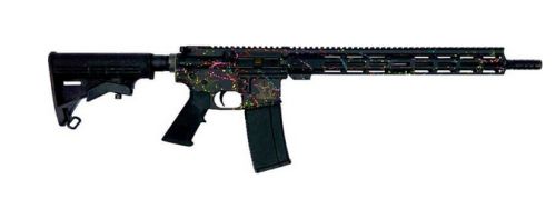 Great Lakes Firearms GL15223SBLK AR-15 Splatter Series .223 Wylde Black With Multi-Colored Splatter Cerakote Rifle