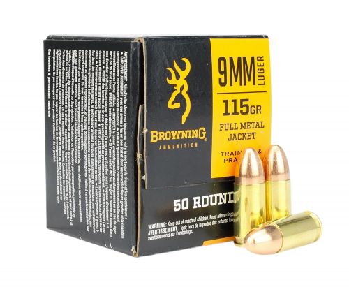 Browning Full Metal Jacket 115 Grain 50-Round Box 9mm
