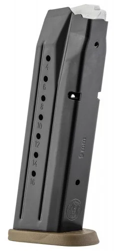 Smith & Wesson M&P 9mm 17-Round Steel Flat Base Magazine Black Body/FDE Base