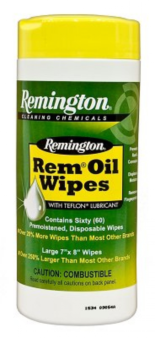 Remington Oil Pop Up Gun Cleaning Wipes 7"x8"