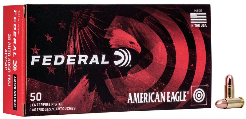 Federal Premium American Eagle .25 ACP Full Metal Jacket
