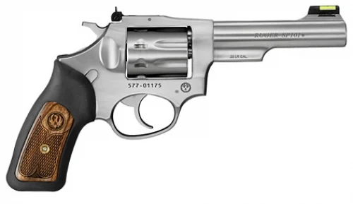 Ruger SP101 Wood Grip .22 LR Stainless Revolver