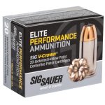 SIG SAUER ELITE PERFORMANCE 9MM 124-GRAIN 20-ROUNDS V-CROWN JHP