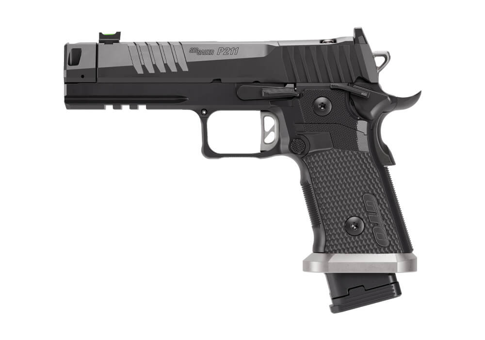 Sig P211 GTO 9mm, 4.4" Barrel, MACH3D Compensator, Optics Ready, Fiber Optic Sights, Flared Magwell, 10rd Sig P211 GTO 9mm, 4.4" Barrel, MACH3D Compensator, Optics Ready, Fiber Optic Sights, Flared Magwell, 10rd - Hand Guns - Alaska Gun Shop