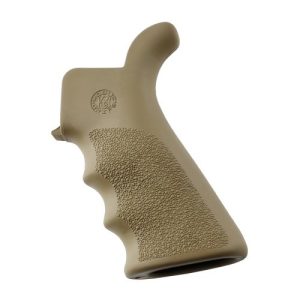 OverMolded Rubber Beavertail Grip in FDE for AR-15 and M16 Rifles
