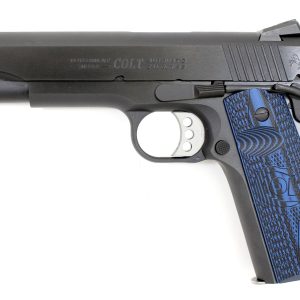 Colt 1911 Series 70 Competition .45 ACP Pistol with G10 Checkered Blue Grips