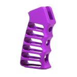 AR-15 Purple Anodized Ultralight Skeletonized Pistol Grip for Enhanced Control and Style
