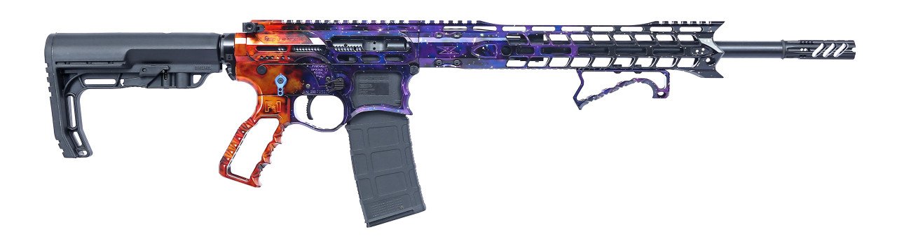 F1 Firearms BDRX-10 .308 Win Rifle with 16" Barrel, Galaxy 2.0 Polished Finish, Angled Foregrip, and 10-Round Magazine