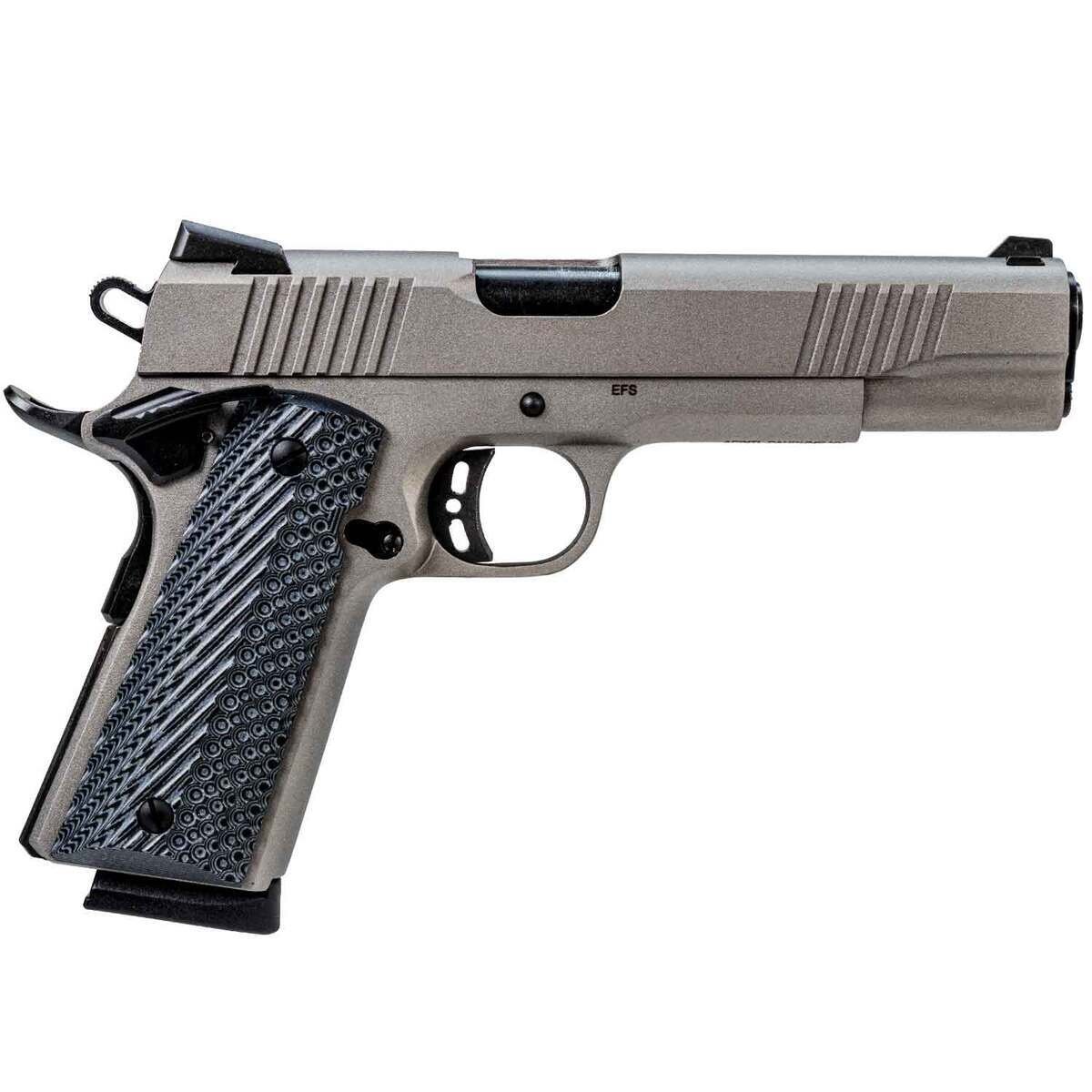Rock Island Armory M1911-A1 Rock Standard FS 45 ACP Pistol with Gunmetal Gray Cerakote Finish – California Compliant