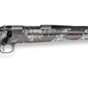 Weatherby MBP01N65RWR3B Mark V Capra 6.5 Wthby RPM 2+1 21″ Graphite Black Cerakote Fluted Threaded Barrel Titanium Receiver Drilled & Tapped Receiver Exposed Carbon w/Gray, White & Rust Sponge Accents