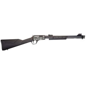 Rossi Gallery Pump Rifle .22 LR 15rd Capacity 18″ Barrel Black Synthetic Stock Snakeskin Engraving